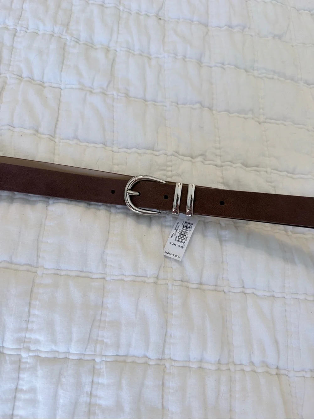 Women’s Brown Leather Belt with Silver Buckle